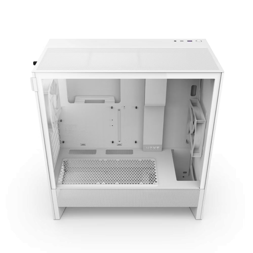 NZXT H5 Flow (2024) Tempered Glass White