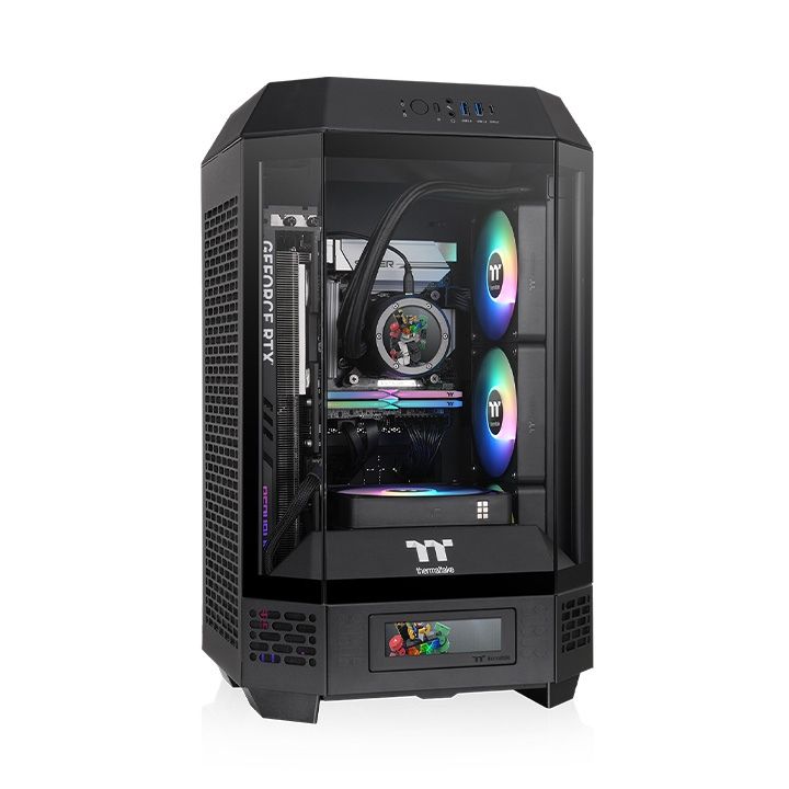 Thermaltake The Tower 250 Mini Tower Chassis Tempered Glass Black
