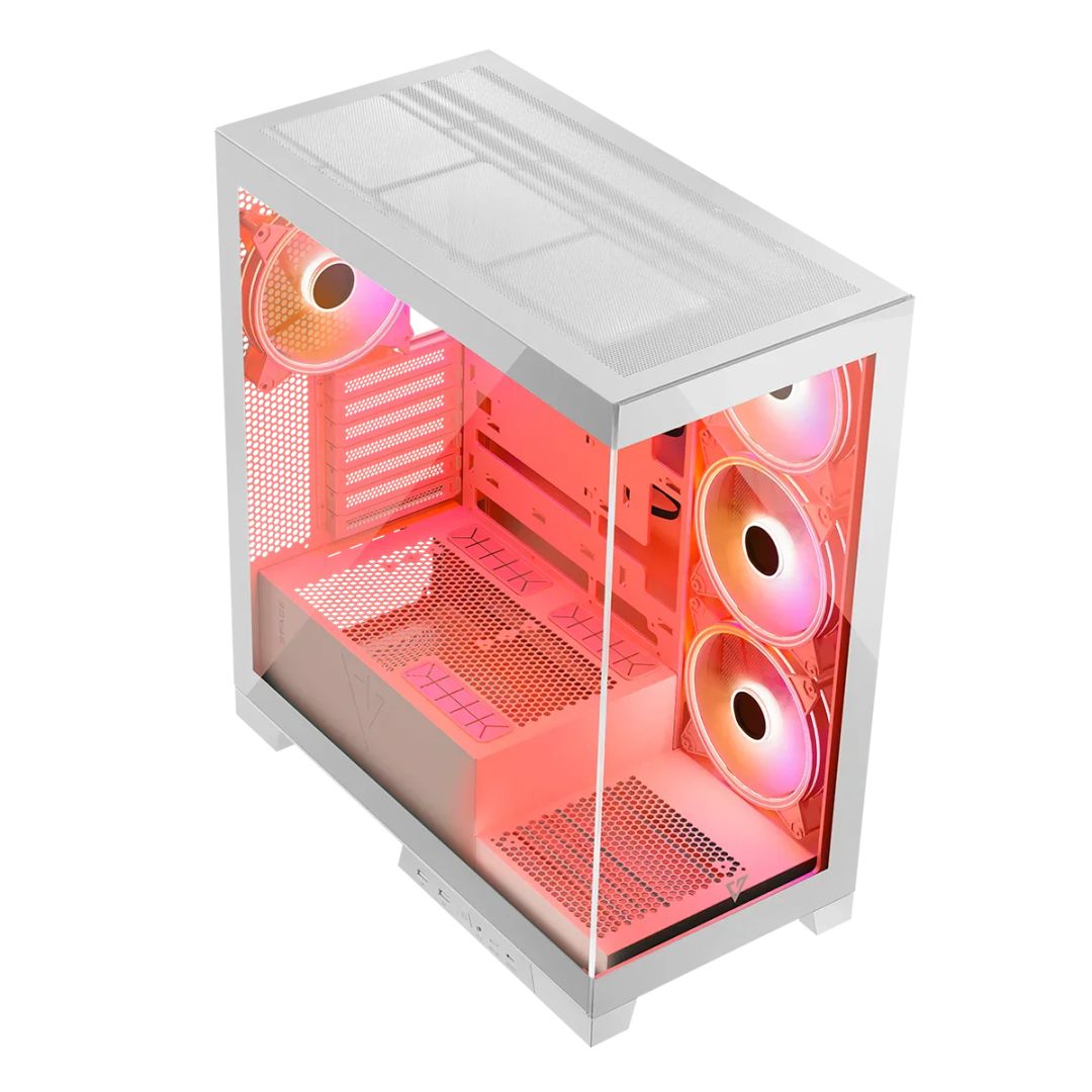 Modecom Volcano Space Apex ARGB Tempered Glass White