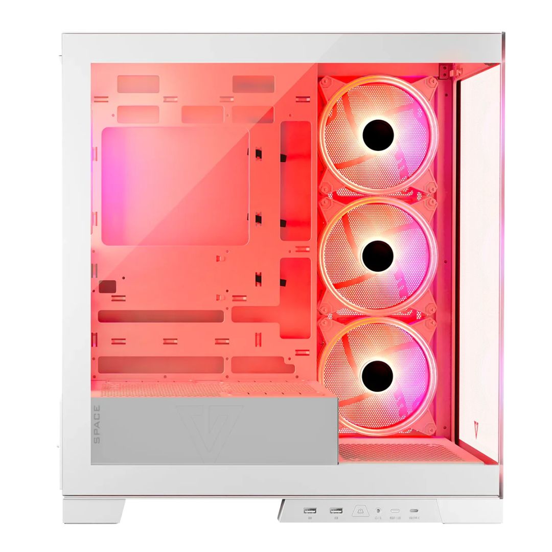 Modecom Volcano Space Apex ARGB Tempered Glass White