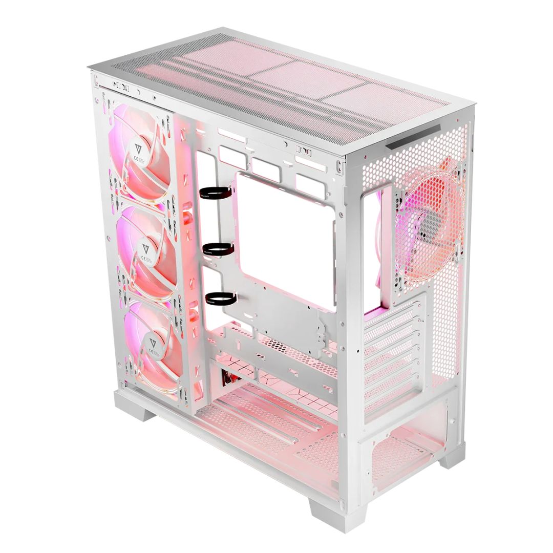 Modecom Volcano Space Apex ARGB Tempered Glass White