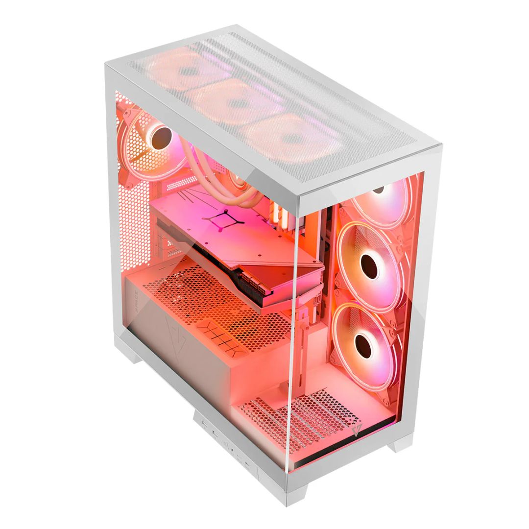 Modecom Volcano Space Apex ARGB Tempered Glass White