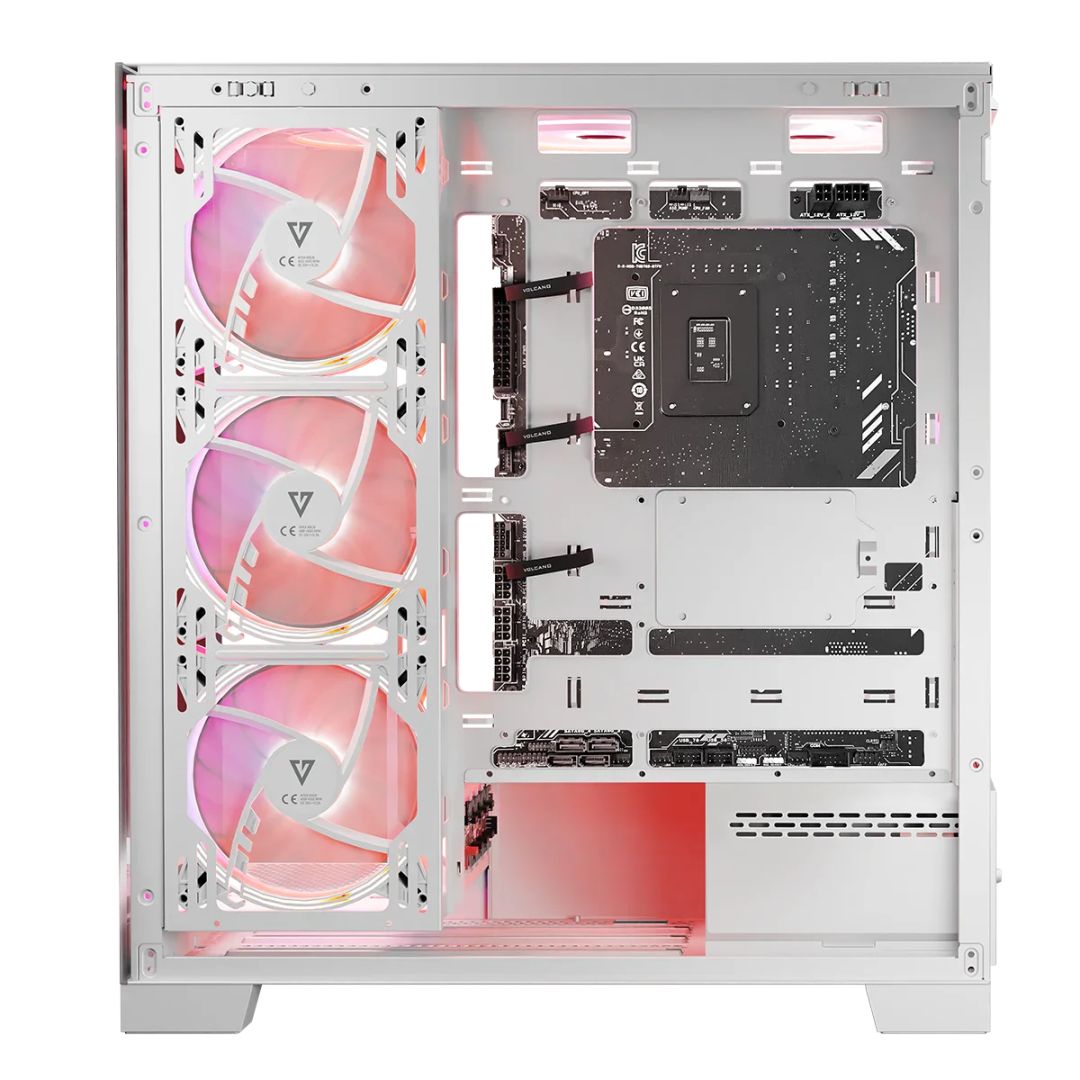 Modecom Volcano Space Apex ARGB Tempered Glass White