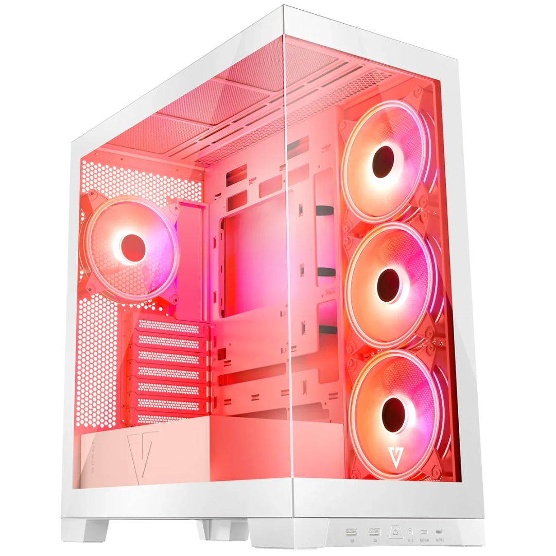 Modecom Volcano Space Apex ARGB Tempered Glass White