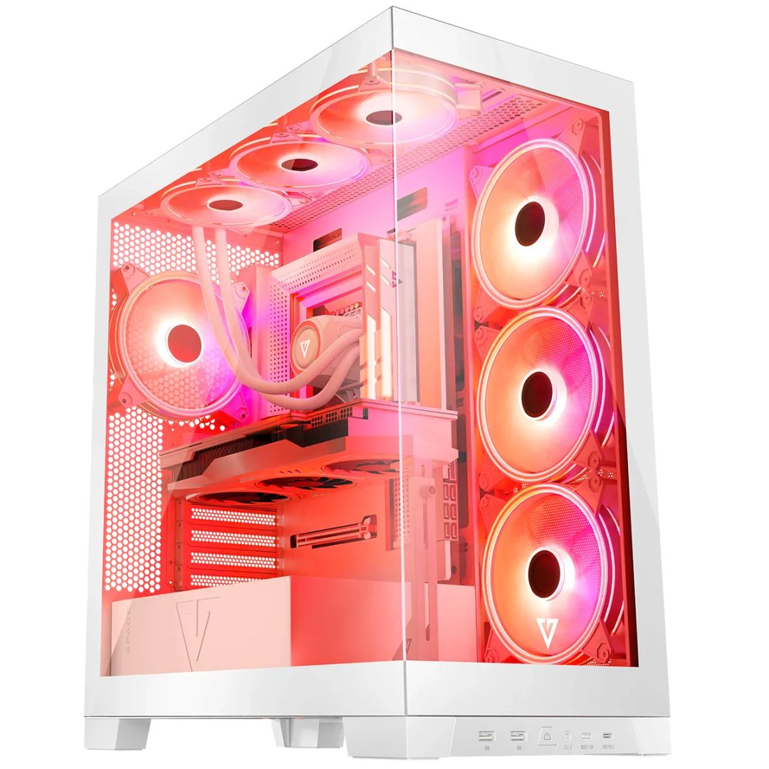 Modecom Volcano Space Apex ARGB Tempered Glass White