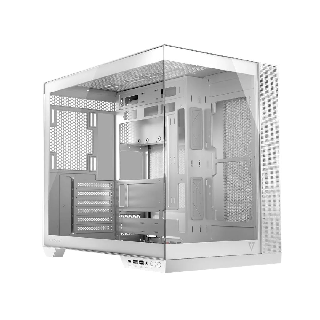 Modecom Volcano Panorama NF Midi Tempered Glass White