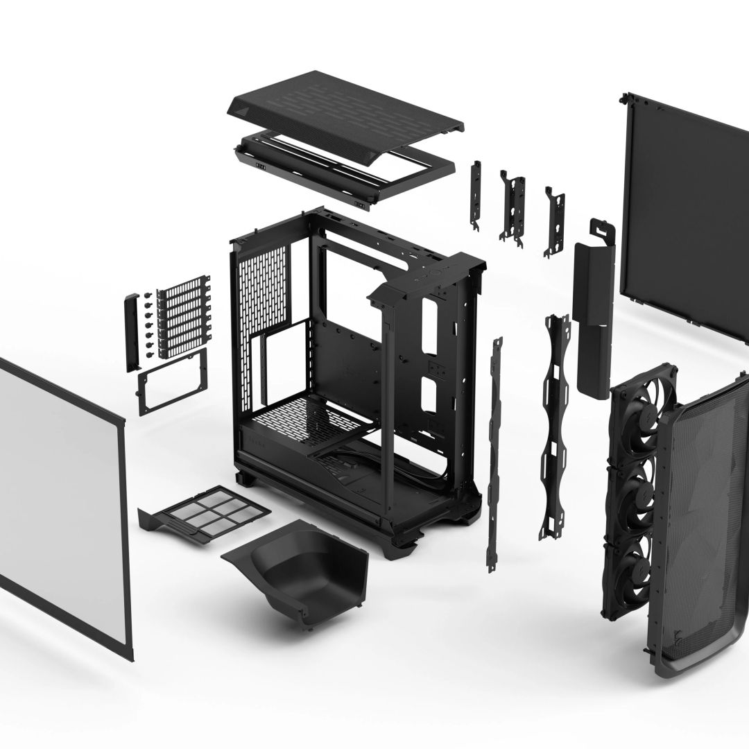 Fractal Design Meshify 3 Tempered Glass Light Tint Black