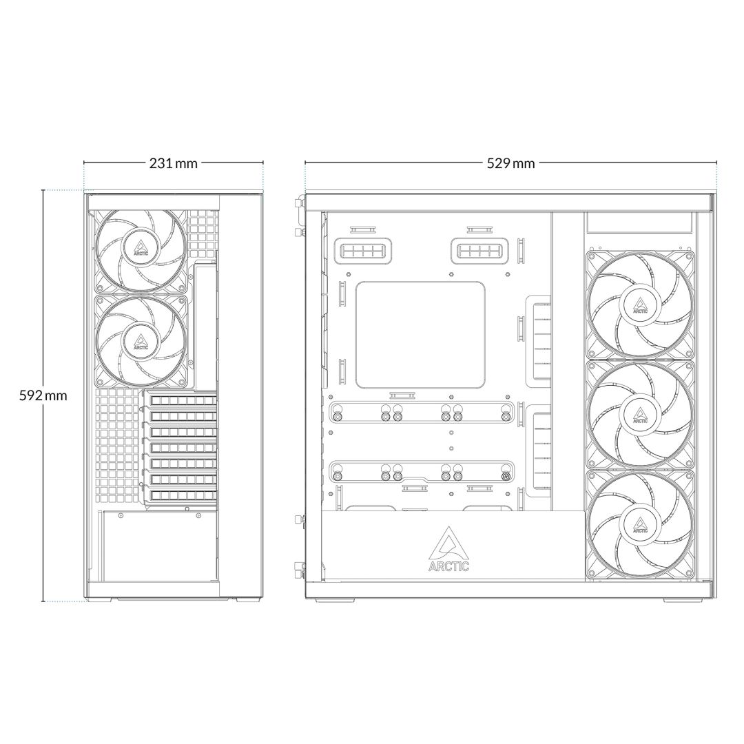 Arctic Xtender Tempered Glass Black