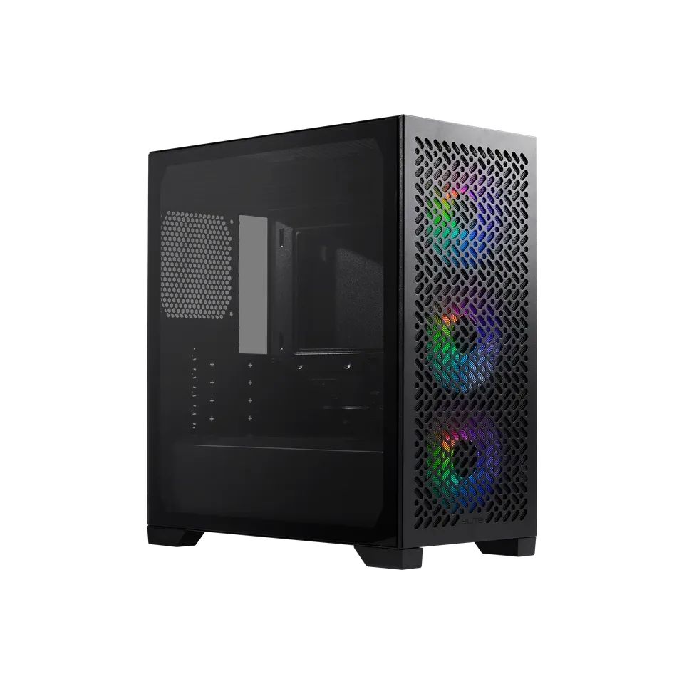 Cooler Master Elite 302 Tempered Glass Black