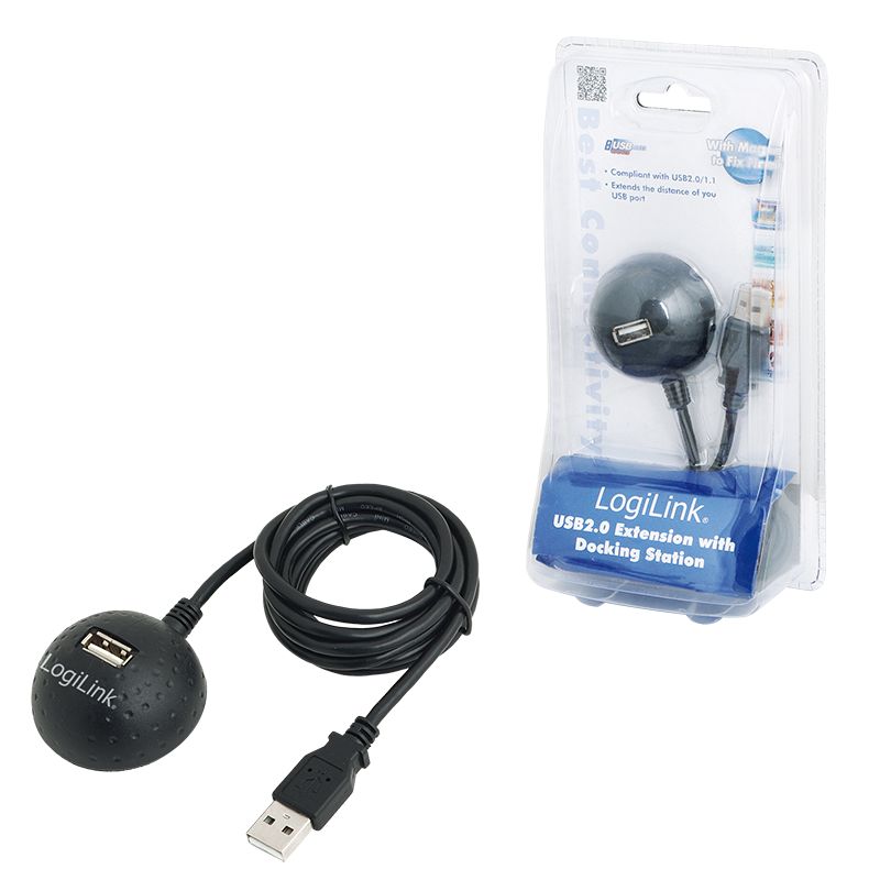 Logilink USB2.0 Docking Station Cable 1,5m Black