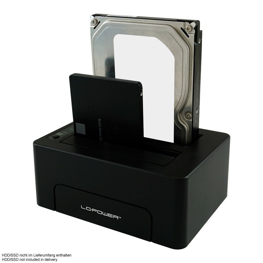 LC Power LC-DOCK-C HDD docking station Black