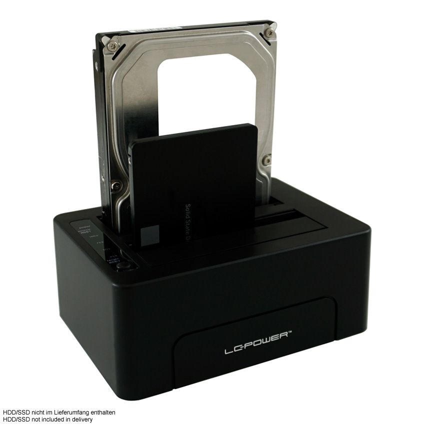 LC Power LC-DOCK-C HDD docking station Black