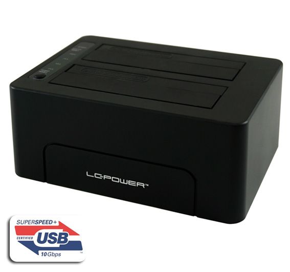 LC Power LC-DOCK-C HDD docking station Black