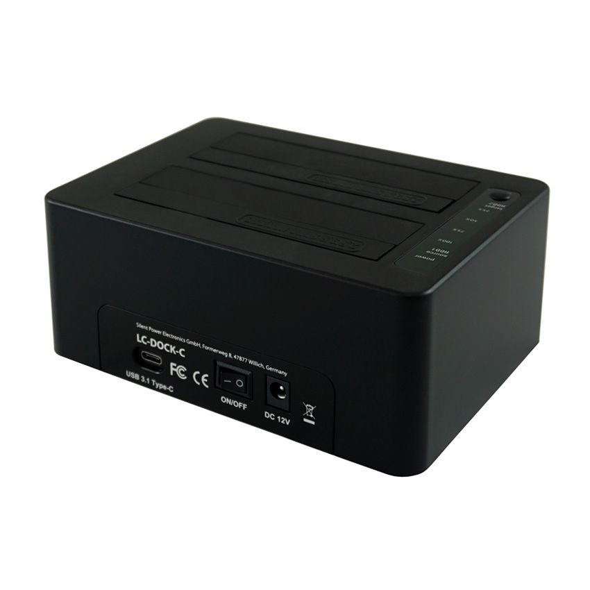 LC Power LC-DOCK-C HDD docking station Black