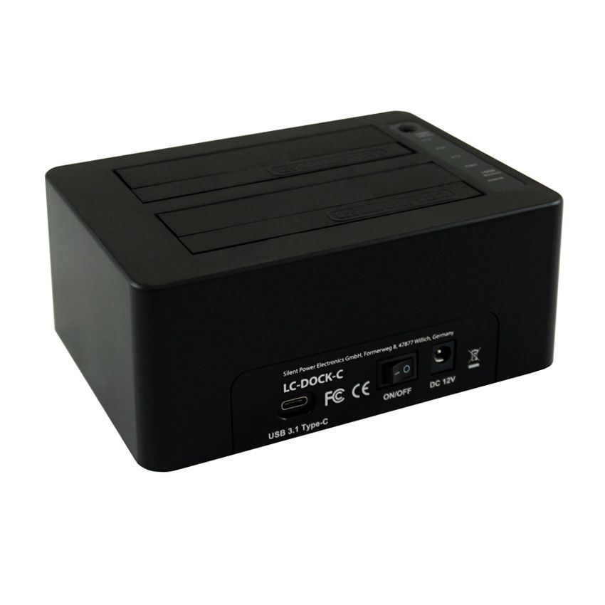LC Power LC-DOCK-C HDD docking station Black