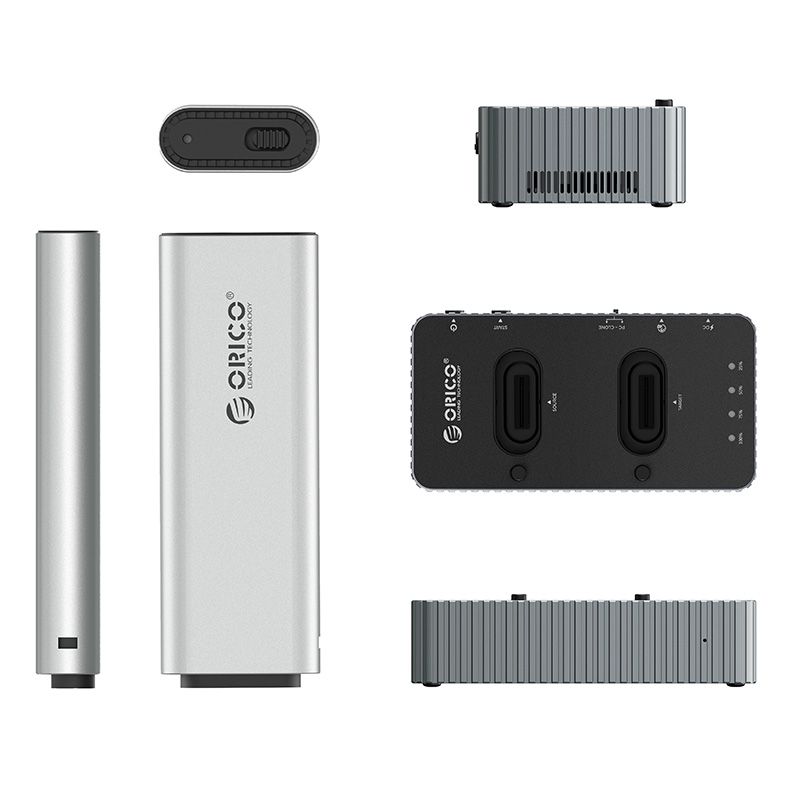 Orico IT28N-C-EU 2-Bay M.2 NVMe SSD Duplicator Grey