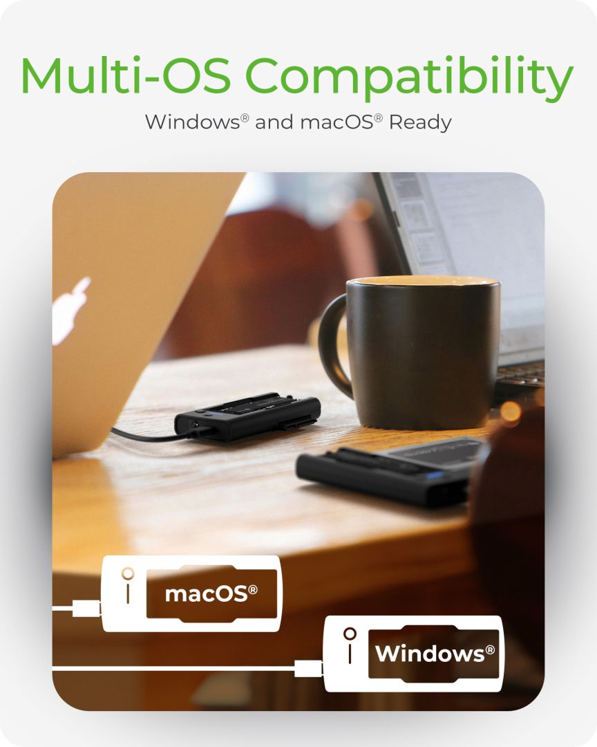 Raidsonic IcyBox IB-180MS-C31 M.2 Docking Station for NVMe M.2 SSD and SATA Drive Black