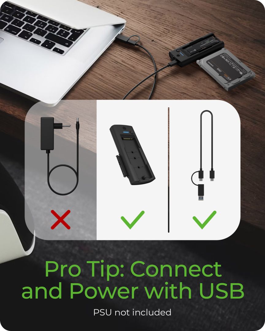 Raidsonic IcyBox IB-180MS-C31 M.2 Docking Station for NVMe M.2 SSD and SATA Drive Black