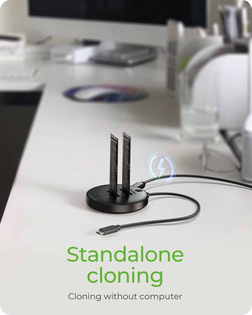 Raidsonic IcyBox IB-1612MCL-C31 Clone & DockingStation for 2x M.2 NVMe