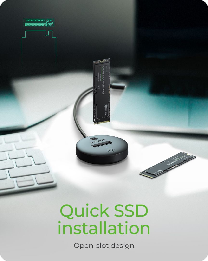 Raidsonic IcyBox IB-1610MCD-C31 DockingStation for NVMe & SATA M.2 SSD