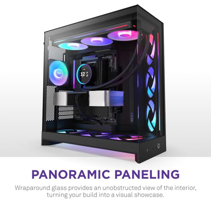 NZXT H9 Flow RGB Tempered Glass Black