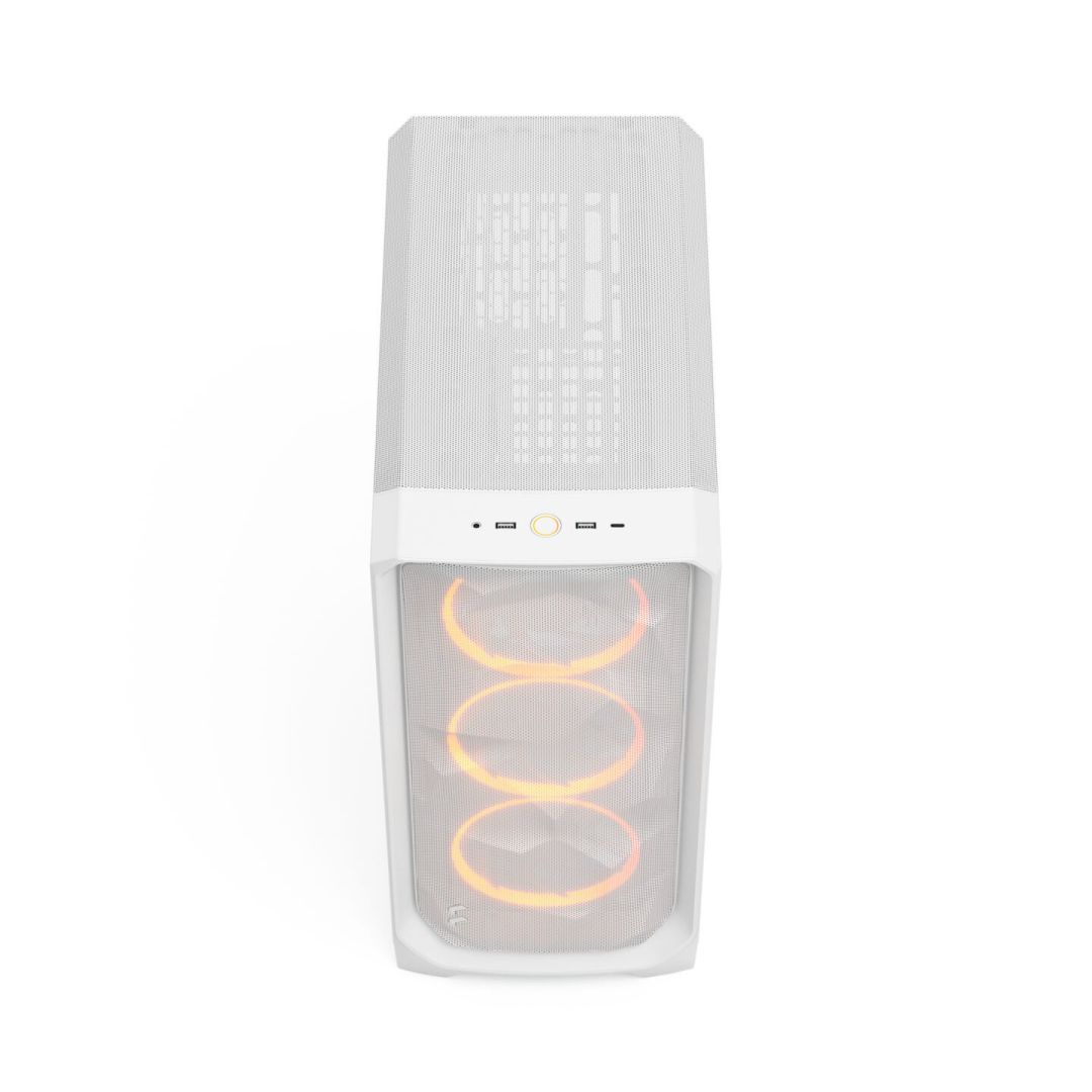 Fractal Design Meshify 3 Tempered Glass RGB Clear Tint White