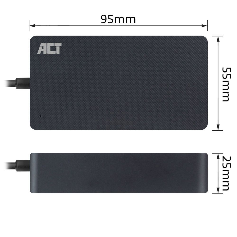 ACT AC2005 20V / 3,25A 65W Type-C univerzális hálózati notebook töltő