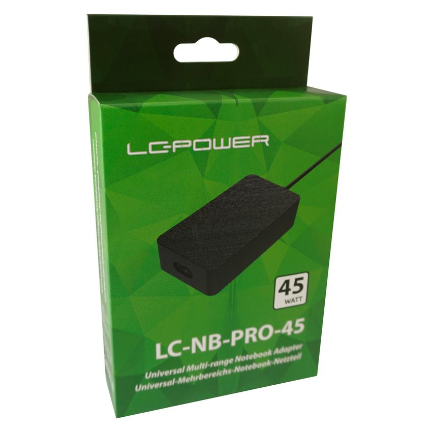 LC Power LC-NB-PRO-45 18,5-20V / 2,43A 45W univerzális hálózati notebook töltő