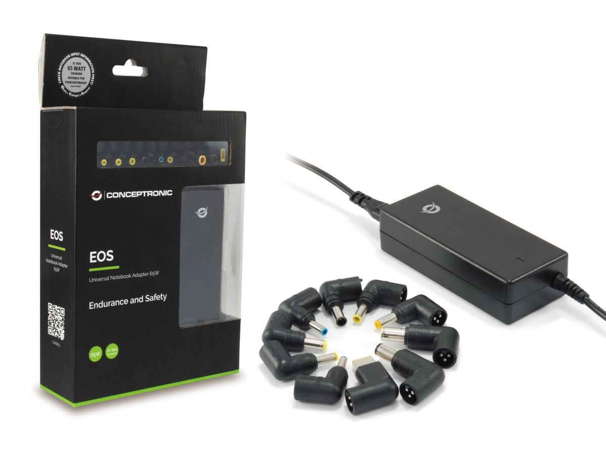 Conceptronic  CNB65 18,5-20V / 3,25A 65W univerzális hálózati notebook töltő
