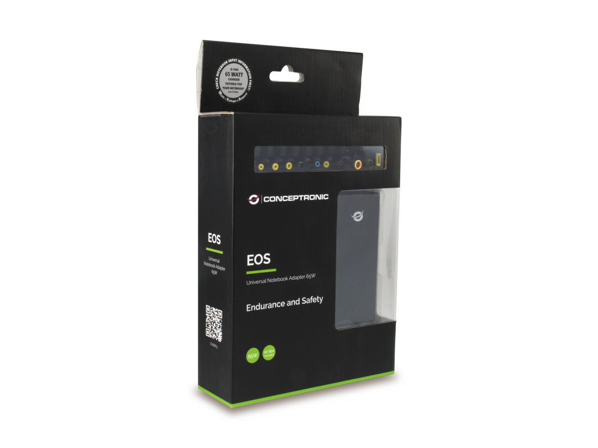 Conceptronic  CNB65 18,5-20V / 3,25A 65W univerzális hálózati notebook töltő