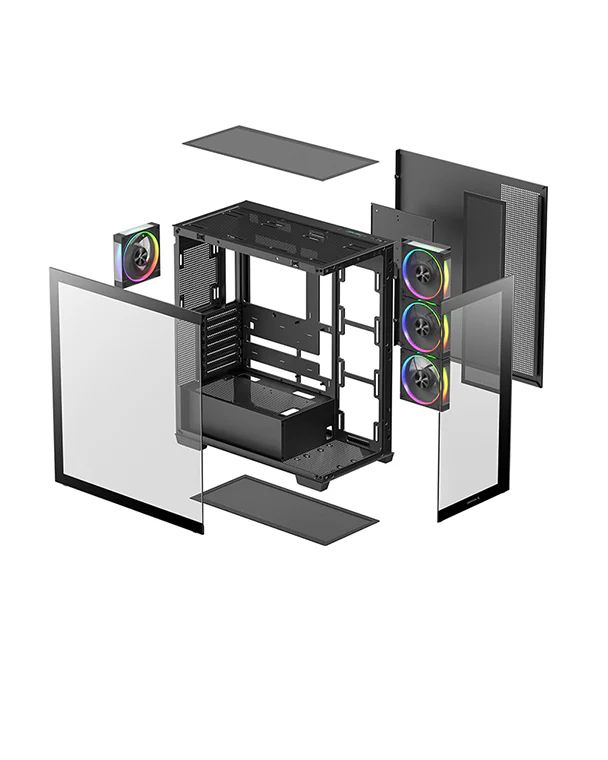 DeepCool CG580 4F V2 Tempered Glass Black