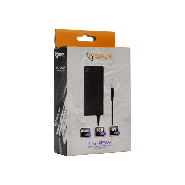 SBOX TS-45W 20V / 2,25A 45W 5,5x2,5mm Toshiba hálózati notebook töltő