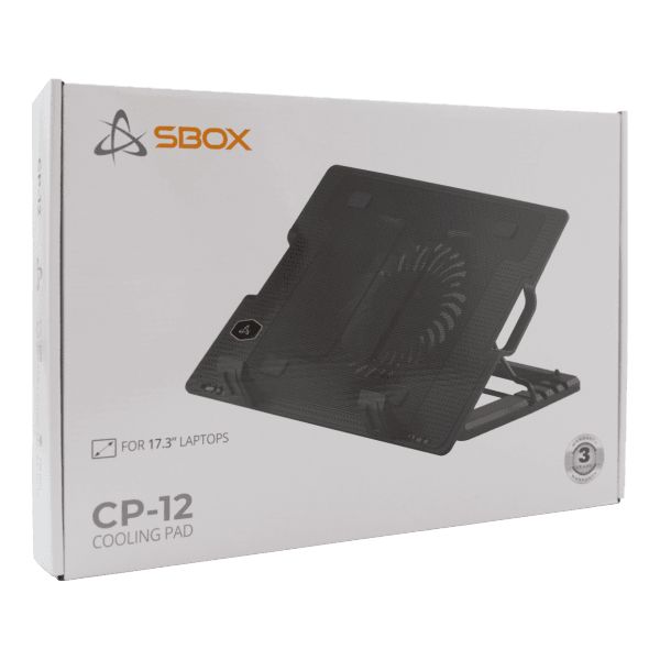 SBOX CP-12 Notebook hűtő Black