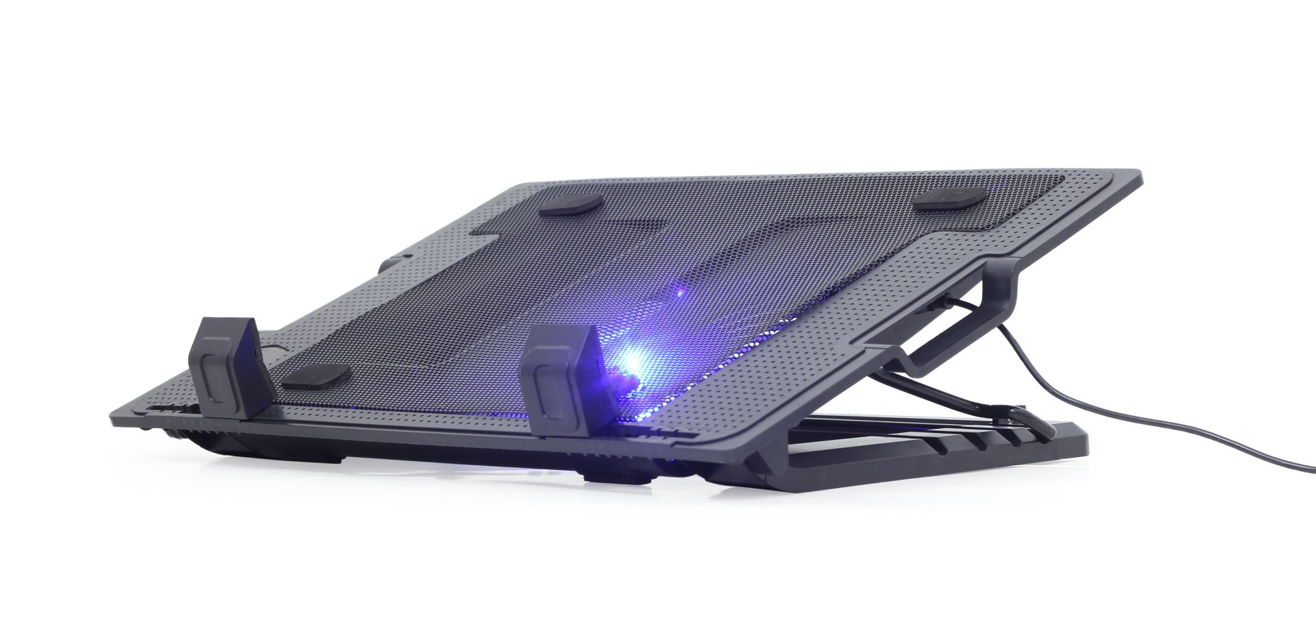 Gembird NBS-1F17T-01 Notebook hűtő magasságállítással Black