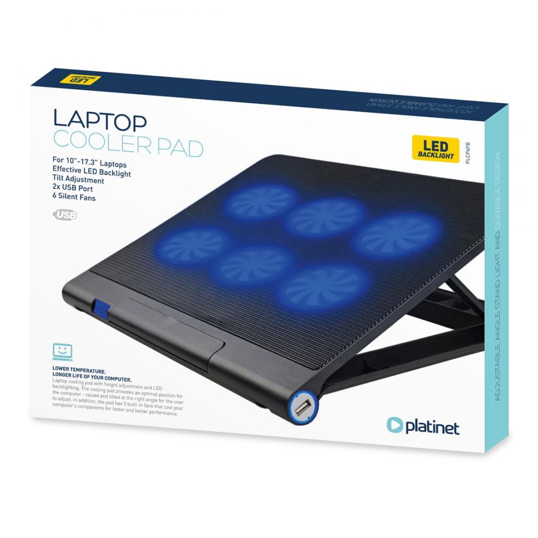 Platinet PLCP6FB Notebook Hűtő Black
