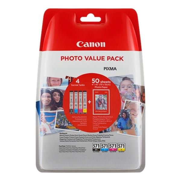 Canon CLI-571 Multipack tintapatron+fotópapírral