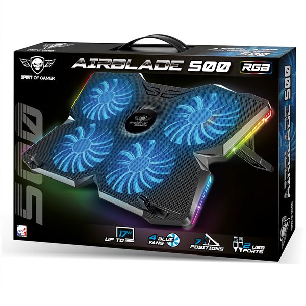 Spirit Of Gamer Airblade 500 RGB Notebook hűtő Black