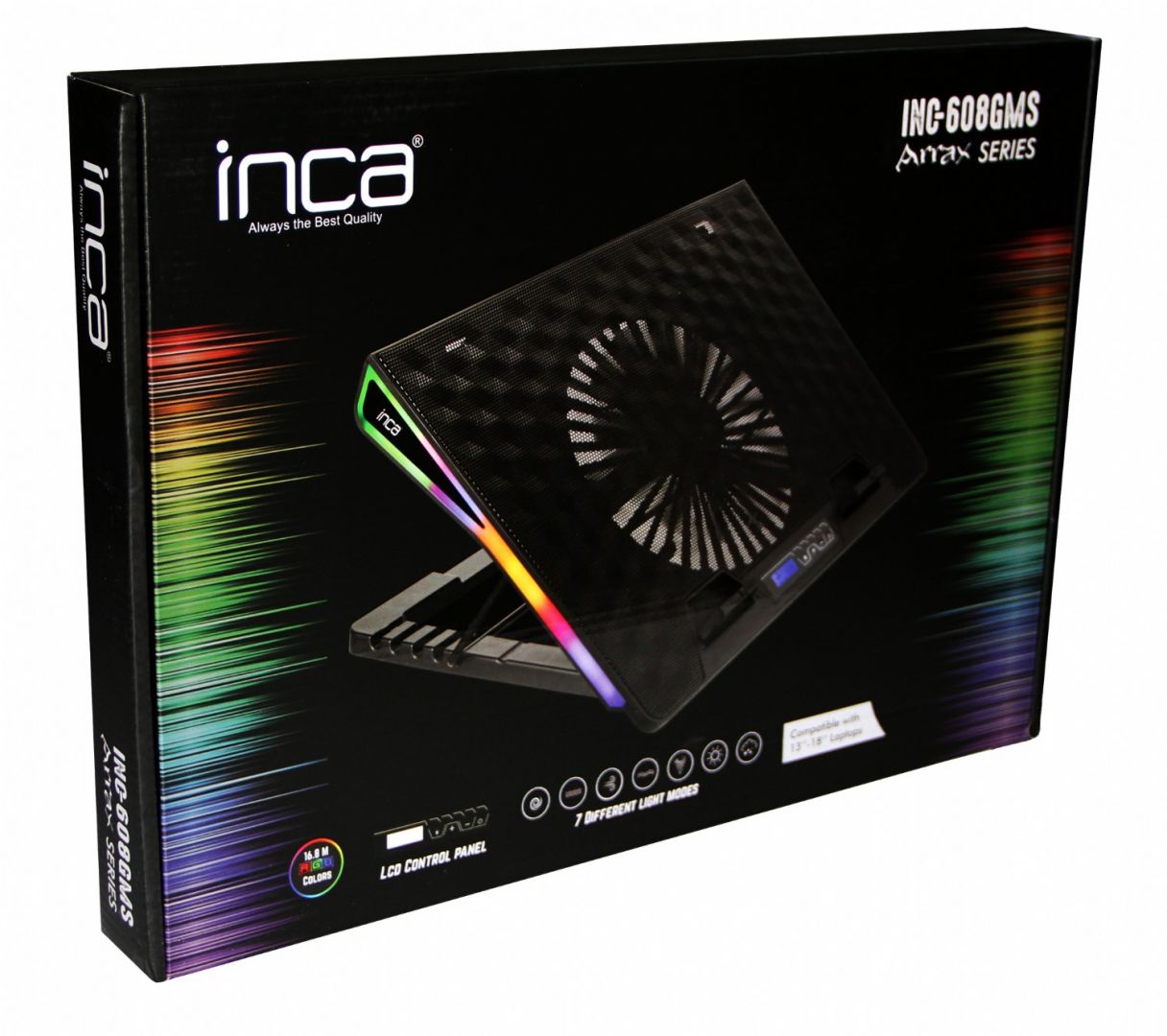 INCA INC-608GMS Gaming Notebook Hűtő Black