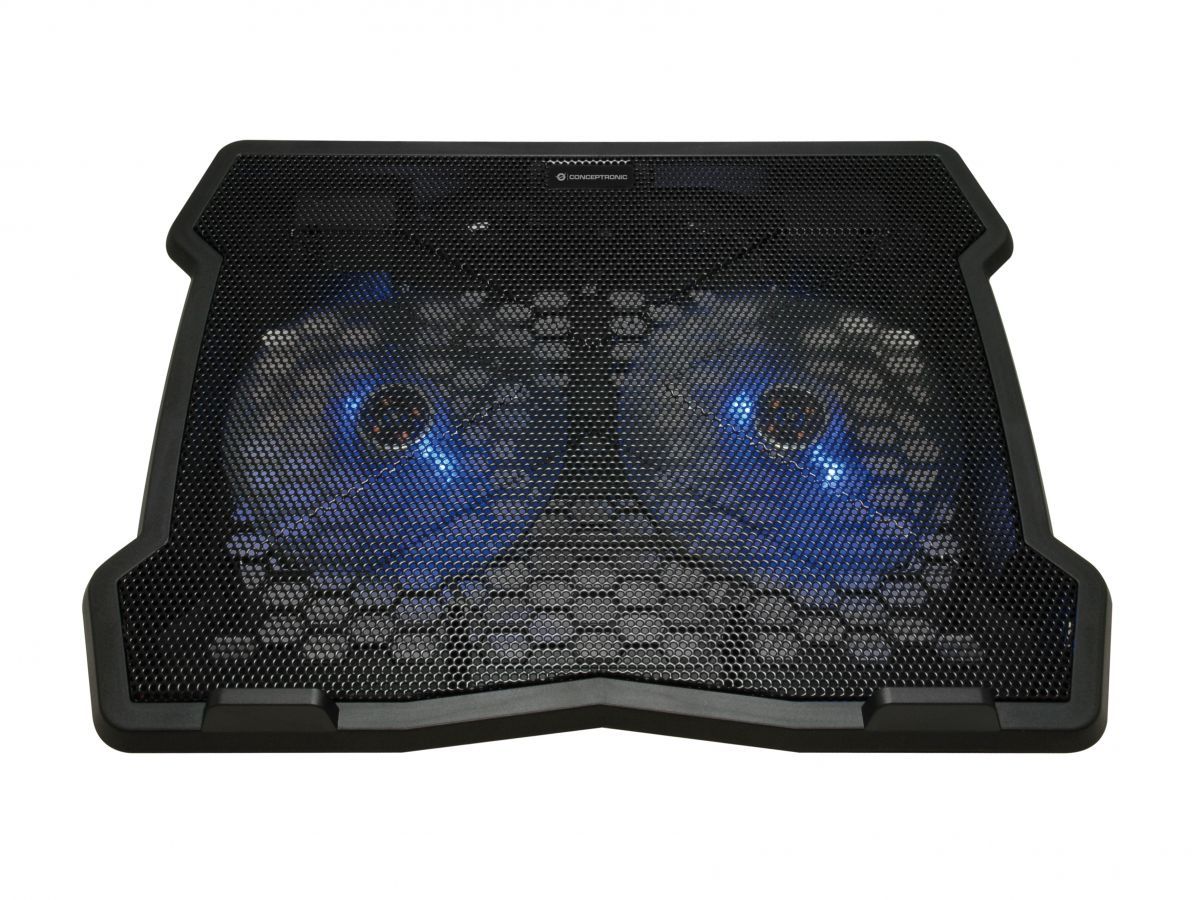 Conceptronic  THANA06B 2 ventilátoros laptop hűtőpad Black