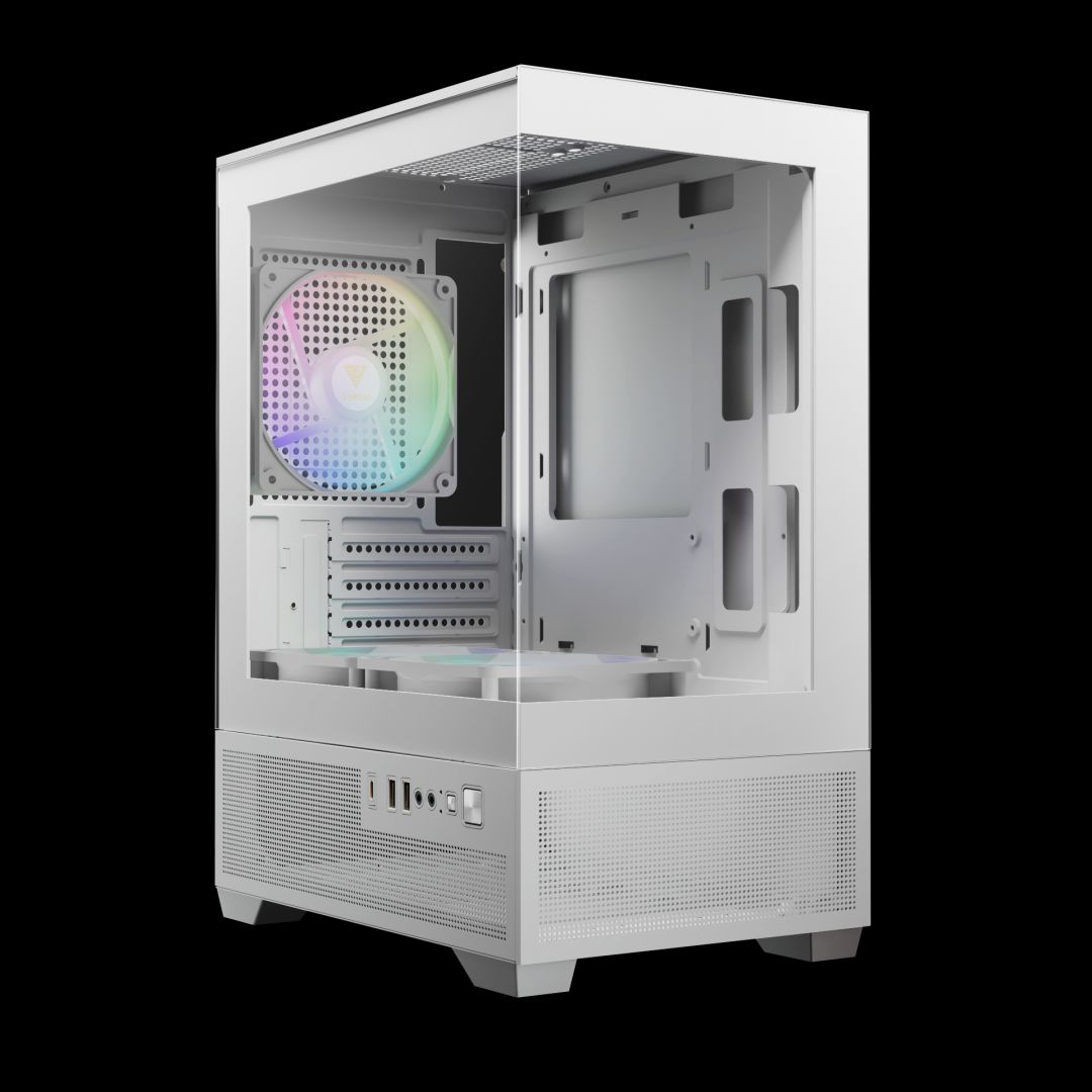 Gamdias Aura GC9M ELITE ARGB Tempered Glass White