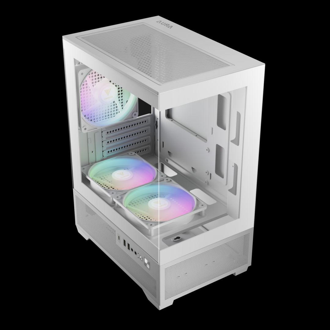Gamdias Aura GC9M ELITE ARGB Tempered Glass White