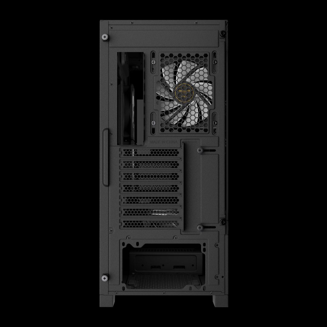 Gamdias Aura GC12 ARGB Tempered Glass Black