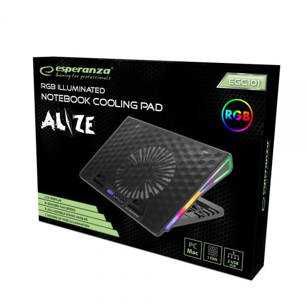 Esperanza Alize RGB Gamer Notebook Hűtő Black