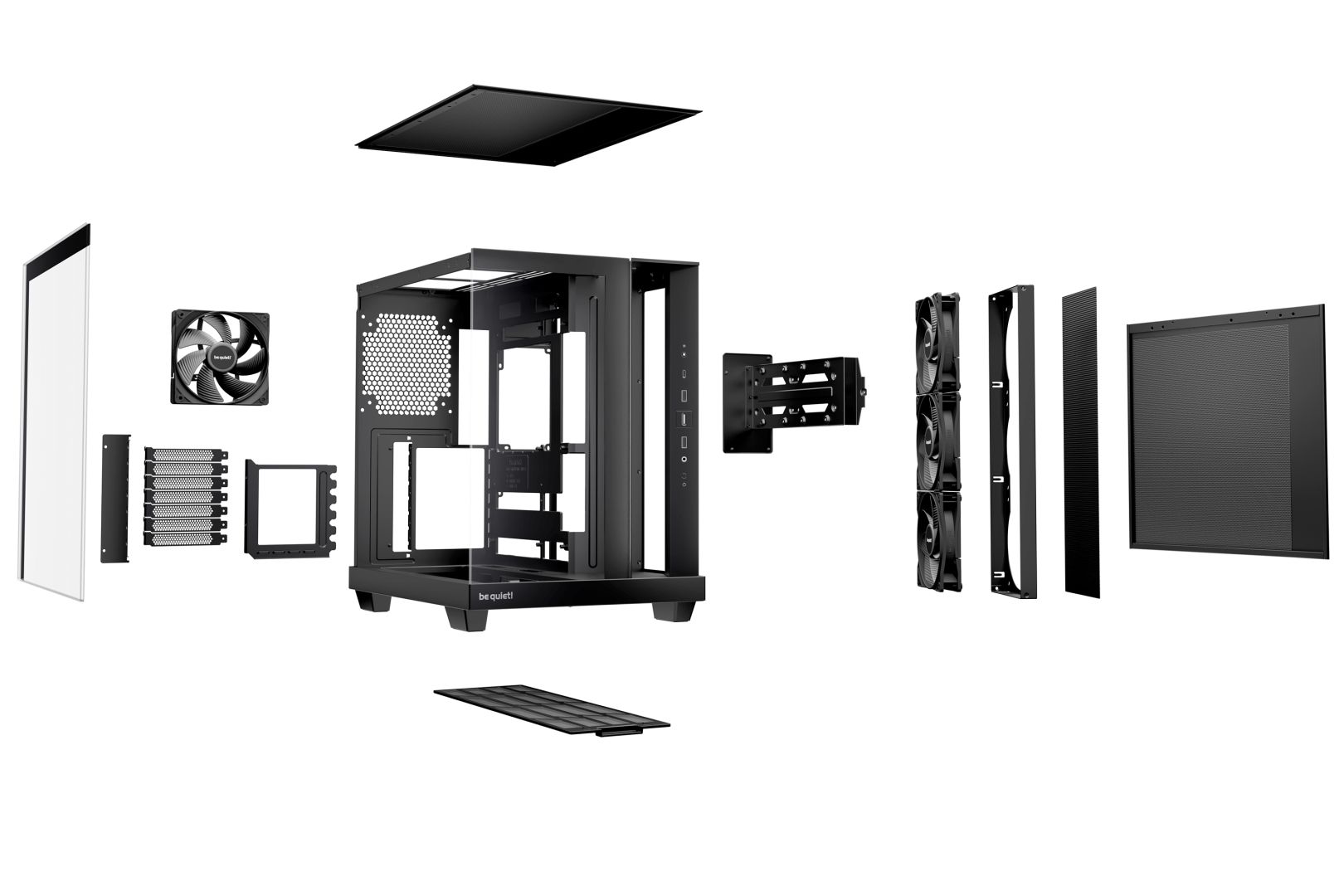 Be quiet! Light Base 500 Tempered Glass Black