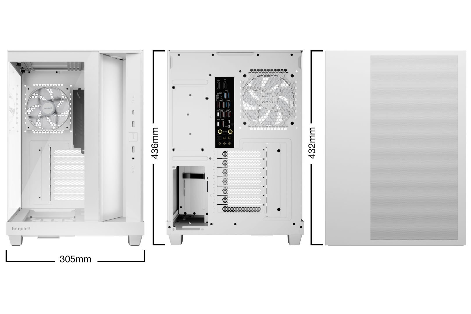 Be quiet! Light Base 500 LX Tempered Glass White