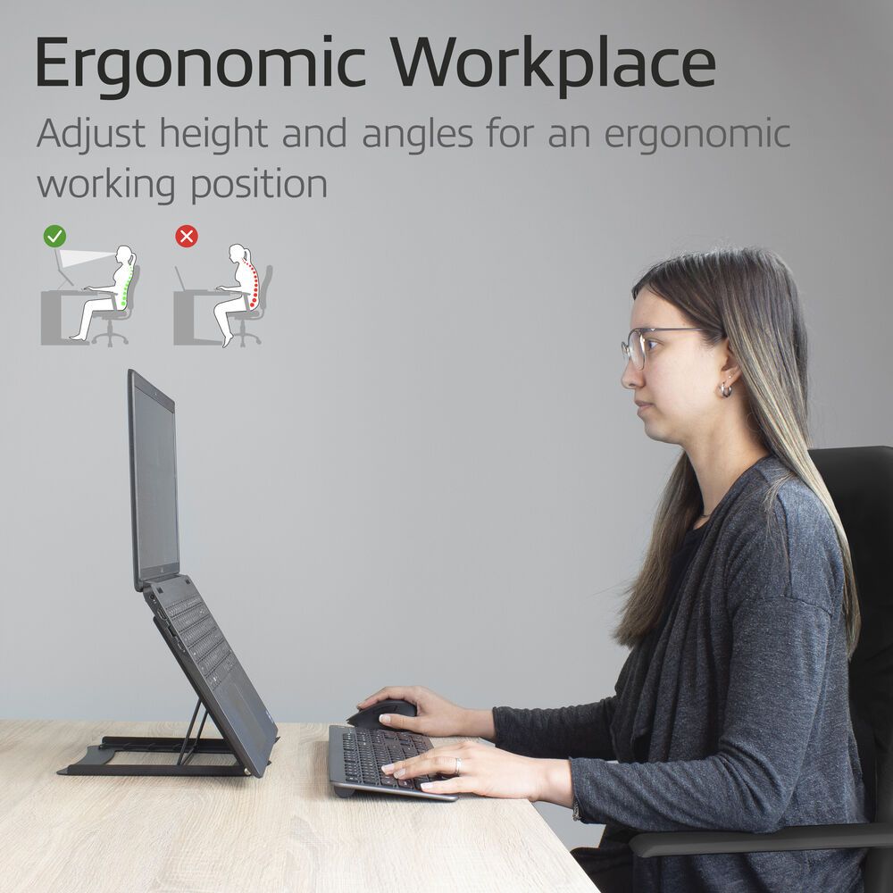 ACT AC8145 Összecsukható laptop állvány 5 állítható magasságú pozícióval