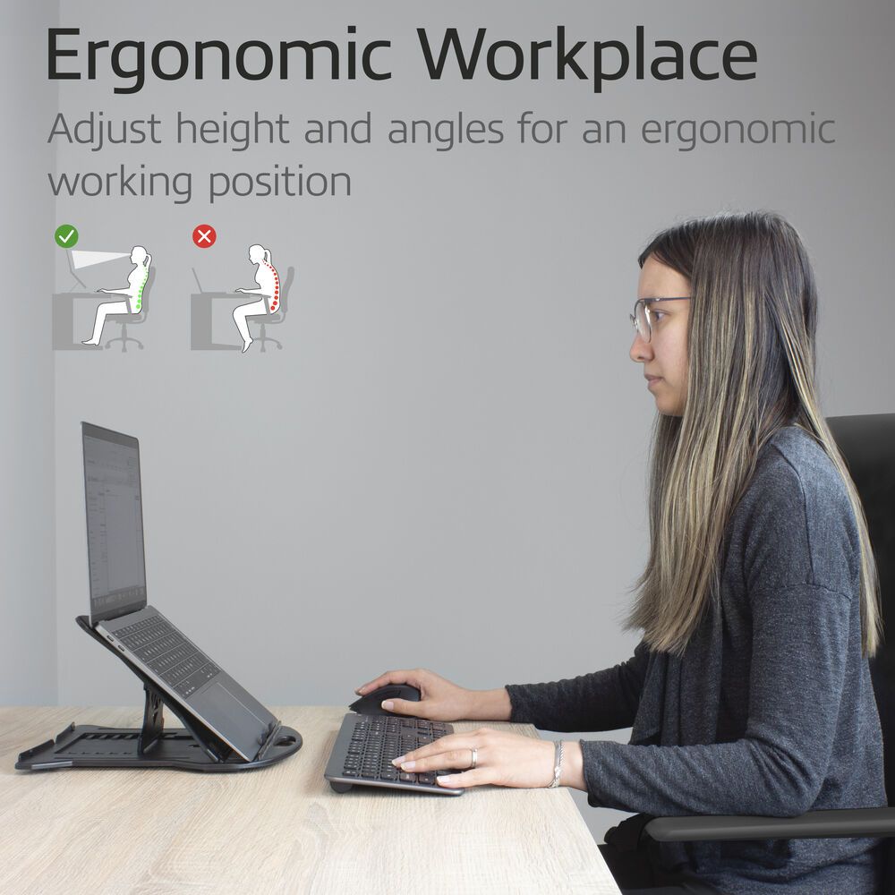 ACT AC8150 Összecsukható laptopállvány 7 állítható magasságú pozícióval