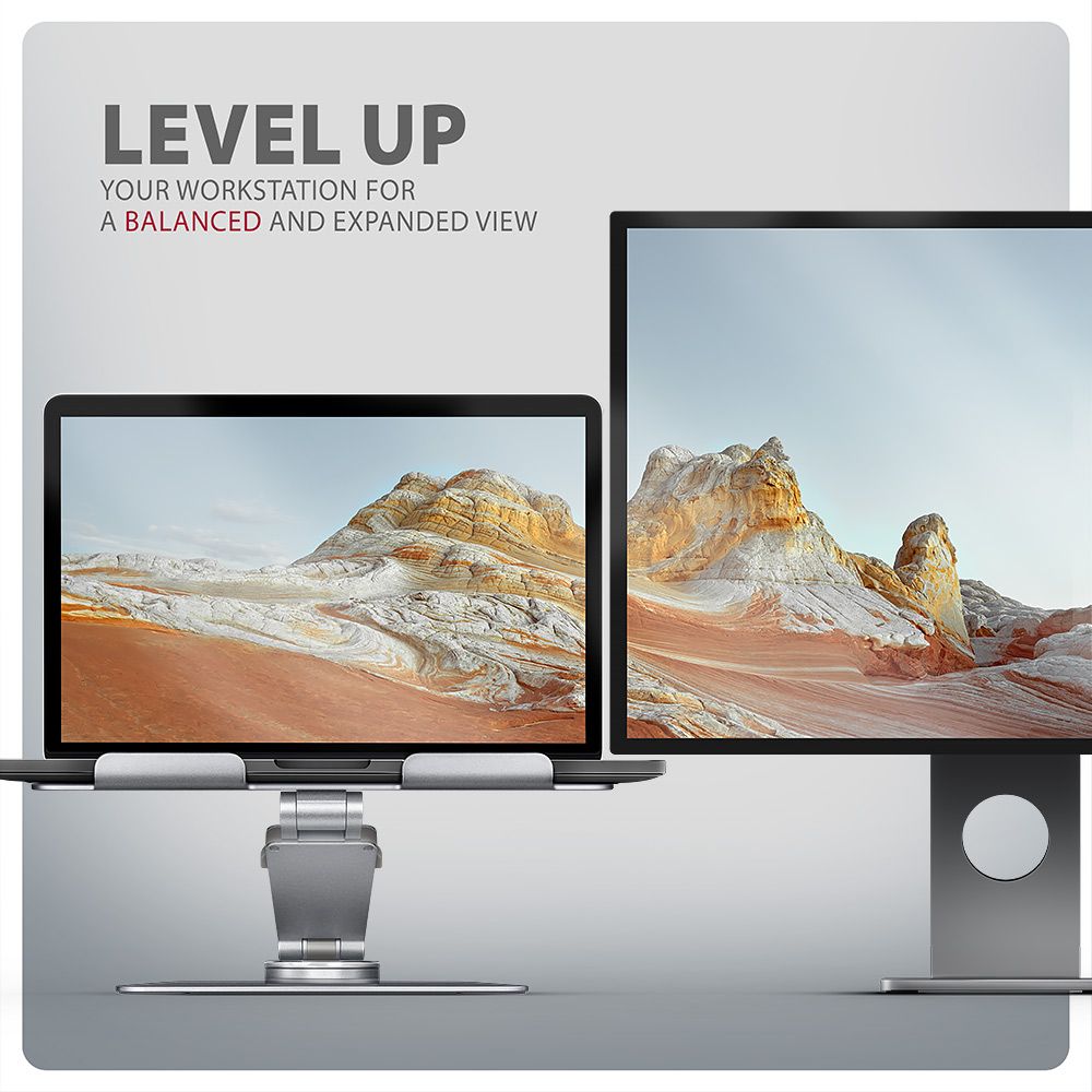 AXAGON STND-LR Alumínium állvány 360°-os forgatással 17,3