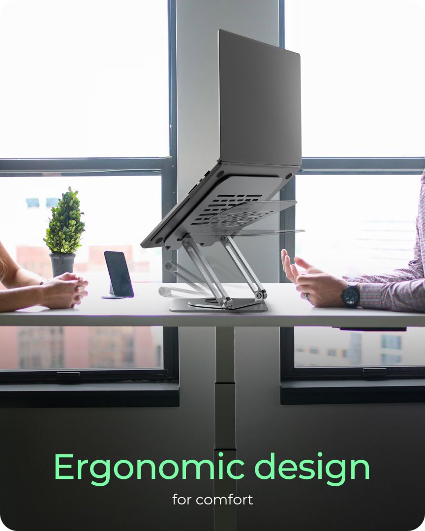 Raidsonic IcyBox IB-NH300-R Height adjustable & rotatble notebook stand for notebooks up to 17