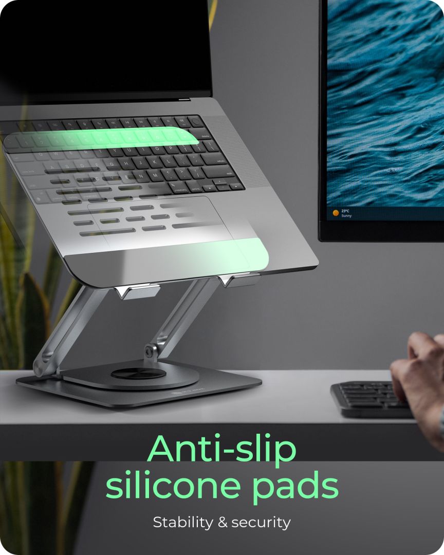 Raidsonic IcyBox IB-NH300-R Height adjustable & rotatble notebook stand for notebooks up to 17